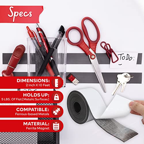 XFasten Strong Tape for Whiteboard, 2Inch X 10Foot