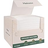 Hotosu Disposable Face Towelette 10 x 12" - Cotton XL Disposable Towel for Women - Clean Face Towels for Makeup Removal and Skin Care - Soft, Unscented and Gentle Formula Biodegradable Face Towels