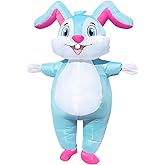 ZISUEX Easter Bunny Costume Easter Custom Rabbit Inflatable Costume Easter Blow Up Suit Rabbit Costume for Adults