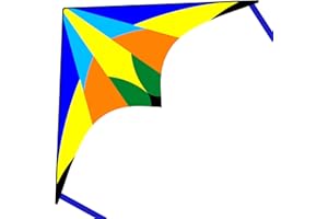 Laruita Delta Kite for Kids & Adults,Beginner Kites for Kids Age 4-8 Easy to Fly,Comes with 300ft String Kite Handle (Blue)