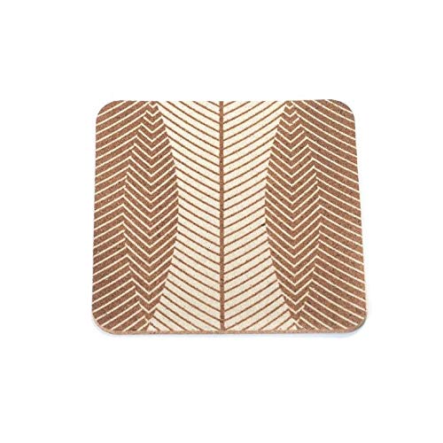 Amorim 13TM 03/4 E -D308 Corko Summer Leaves Coasters, Brown, Set of 4