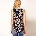 Lisingtool Women's Butterfly Print Sleeveless Chiffon Tank Top Shirts Crew Vest (XXX-Large)