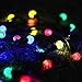Lalapao Solar Powered Xmas Outdoor String Light 2 Pack 50 LED G12 Fairy Christmas Decor Globe Lighting with 8 Modes for Tree Indoor Garden Path Patio Lawn Holiday Party Decorations (Multi Color)