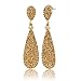 Moonstruck Costume Jewelry Women's Champagne Diamond Golden Dangle Drop Earrings