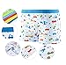 DOURA Boy's Comfortable Cotton Short Boxer Briefs Toddler Underwear 5 Pack (XL 5-8 Year Old)
