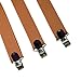 Home & Lounge Suspenders For Men - Adjustable Solid Straight Clip - 5+ Color Option - Great Fit with Mens Outfit (Brown Rust)