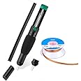 MOGAOPI Solder Wick and Desoldering Pump, Spare nozzle, Solder Sucker, Desoldering Wick,1pcs Solder Braid Desoldering Vacuum Pump Solder Remover Tool