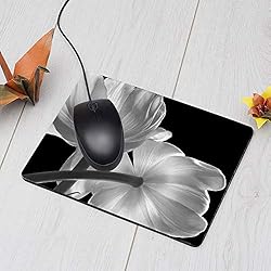 Nicokee Floral Gaming Mousepad Black and White