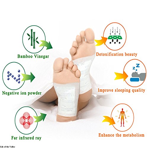 Bamboo Foot Pads, 20 PCS Body Relief Adhesive Foot Pads, Relieve Stress