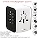 World Travel Adapter Universal Outlet Converter 4 USB Wall Charger All in One Plug Converter Andriod iPhone Charger US UK AU EU Europe Asia Germany Power Adaptors, NOT Convert Voltage (White)
