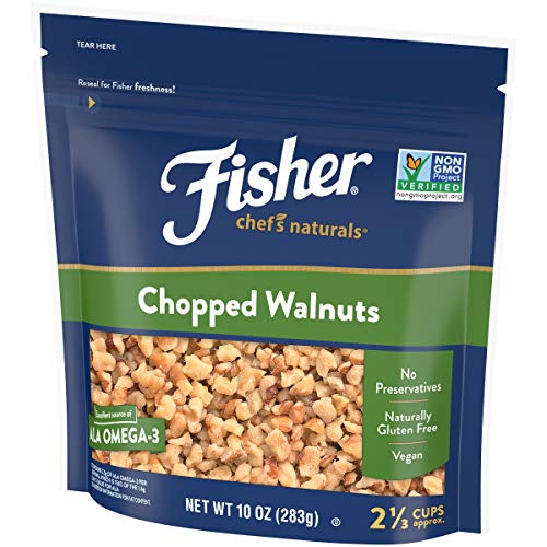 Fisher Chef's Naturals Chopped Walnuts 10 oz, 100 California Unsalted