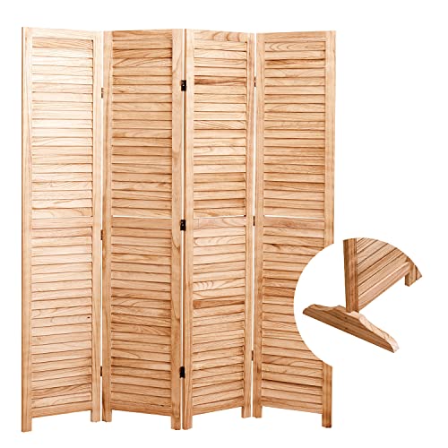 Room Dividers Folding Privacy Screens 4 Panel 5.6 Ft Tall Foldable