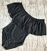 EVESUN Women's Ruffle Falbala One Piece Swimsuit Off Shoulder Sexy Monokini Swimsuit(XL,BK)