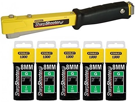 Marteau Agrafeur Sharp Shooter Stanley 0 Pht150 Et 5 000 Agrafes De 8 Mm 5 Paquets De 1 Tra705t Amazon Fr Bricolage