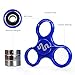 Serenity Spinner Fidget Hand Toy Perfect Stress Reducer - Anti Anxiety , Autism, ADHD - Long Spinning with 3 Removable Bearings for Adults & Kids Blue