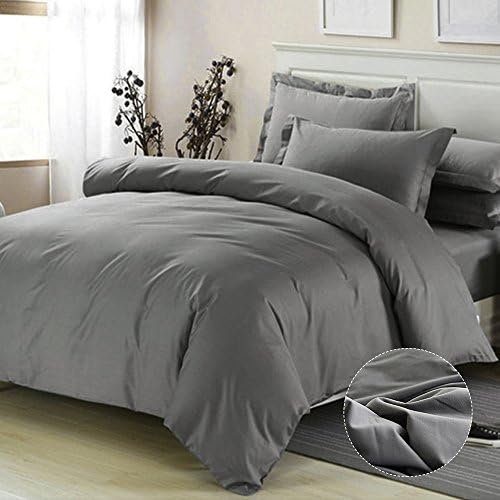 Happyyous Duvet Cover, Quilt Bedding Cover, Luxury 100% Super Soft Cotton Blend Solid Color, All Season Machine Washable - 59 X 79 Inch; 71 X 87 Inch; 79 X 91 Inch