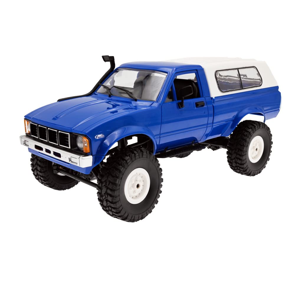 Photo 1 of The perseids RC Rock Crawler WPL C24 RTR 1/16 Pickup Trucks Blue with LED Lights 2.4Ghz 4x4 Off-Road RC Semi Trucks All Terrain Car, RC Crawler Remote Control Truck for Adults