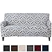 Velvet Plush Stretch Sofa Slipcover. Velvet Sofa Couch Furniture Protector, Soft Anti-Slip, High Stretch for 3 Seat Sofa. (Sofa- 3 Seater, Dark Denim Blue - Snowflake)