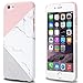 J.west Unique Marble Design, iPhone 6 6S Case Pink Geometric Anti-Scratch &Fingerprint Shock Proof Thin Non Slip Matte Back Hard Protective Cover for iPhone 6 6S 4.7 inch