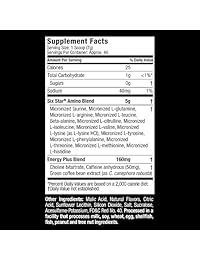 Seis Star Aminos + energía, Fruit Punch, 30 Porciones, Fruit Punch, 207 gramo