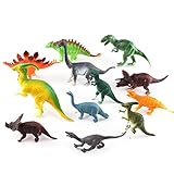 Dinosaur Toys Playsets Small Plastic Assorted Dinosaurs 12 Piece Set, Perfect for Toddlers & Preschoolers, 3-5