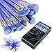 Refand Makeup Black Brushes, Professional Makeup Kits Face Brushes Set 15 PCs Purple Fish Pattern