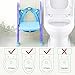 Makone Potty Trainer Seat Adjustable Baby Potty Toilet Ladder Seat with Step Stool Ladder for Todderls Baby