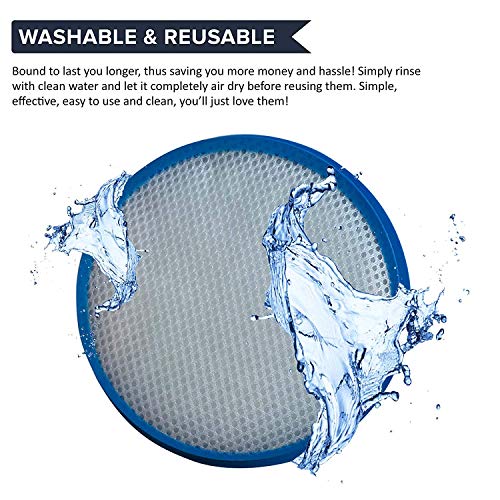ZVac Dyson DC24 Filter Replacements - Washable Vacuum Cleaner Filters - Quick and Simple Installation, OEM-Grade Accessories - Best Air Purifier Attachments for Dust, Dirt, Pet Hair - 5.9 x 4.7 Inches