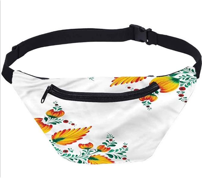 Japanese Fanny Pack,Motivational Quote Waist Bag Gift for White