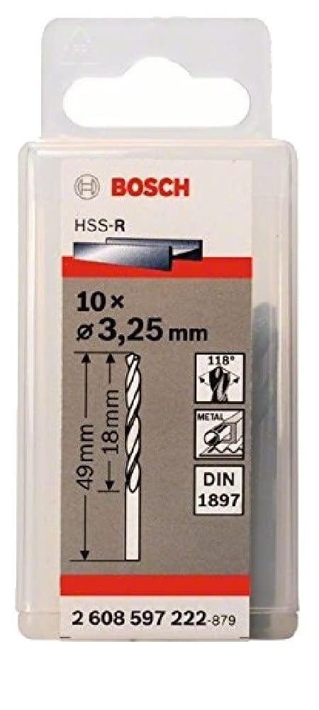 Bosch 2608597222 Laminated body drill HSS-R DIN 1897, 3.25 mm — image 1