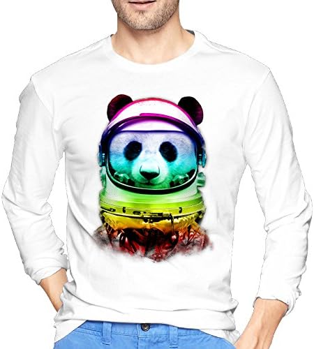Colorfull Space Panda Adult Long Sleeve Shirt Juniors Retro 90s