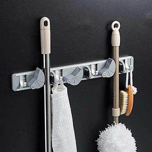 wetest wall mount mop and broom holder with 3 racks 4