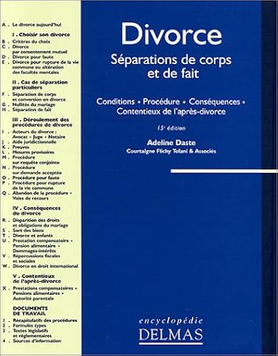 Download Divorce. Séparation de corps et de fait PDF