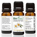 BioFinest Roman Chamomile Oil - 100% Pure Roman Chamomile Essential Oil - Premium Organic - Therapeutic Grade - Aromatherapy - Ease Stress - Long Restful Sleep - FREE E-Book (10ml)