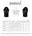 BIADANI Women Faux Leather Hoodie Moto Vest
