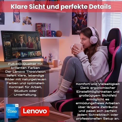 Lenovo Bundle PC Gen5 SFF + ThinkVision Monitor 27″ IPS 100 Hz | Intel Core i5-13420H, 2026 16GB RAM ddr5, 512GB SSD, Windows 11 Pro, Full HD Monitor Docking Station 10 in 1 36 Months Warranty