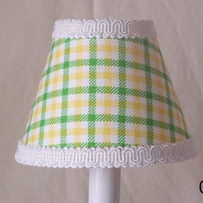 Silly Bear Lighting Tractor Plaid Night Light, Green/Yellow