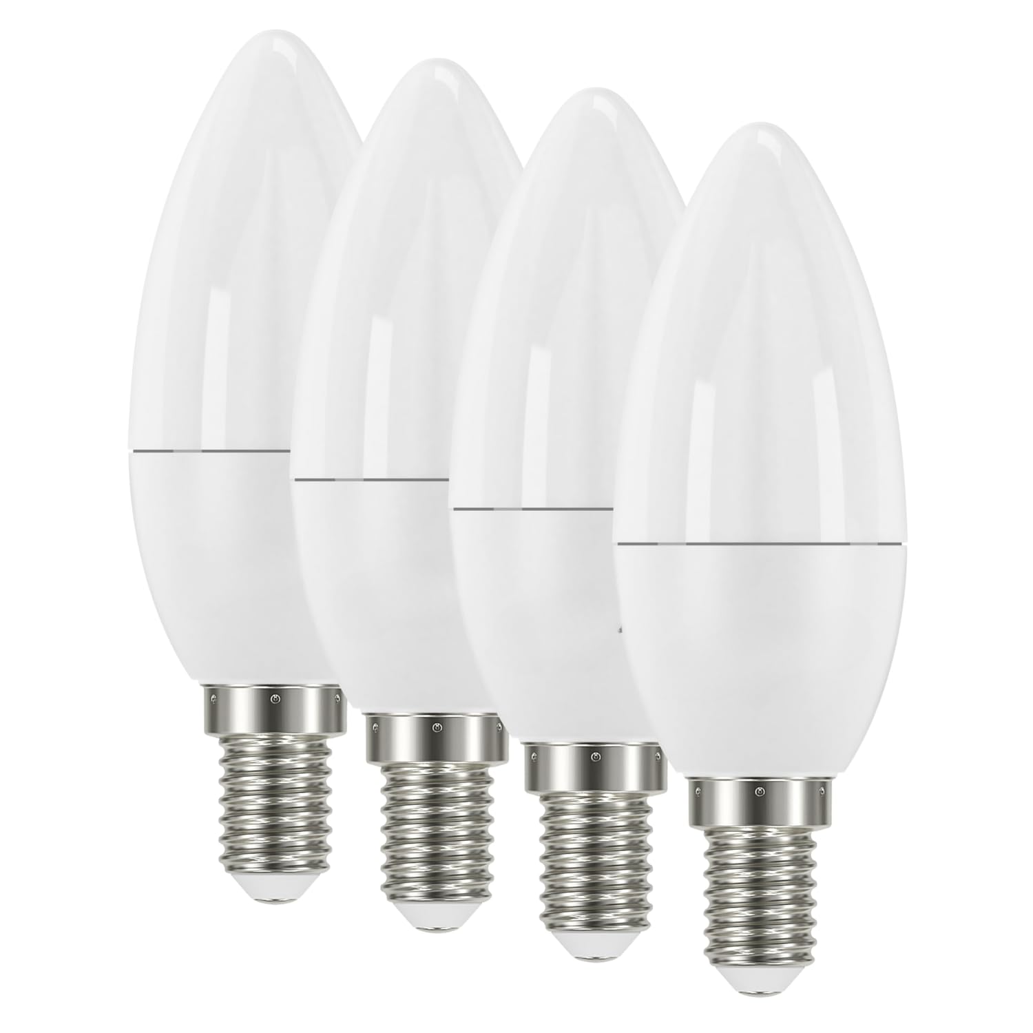 Inspired Essentials Small Screw Candle LED Light Bulbs, E14 SES Bulbs, 4.9W (Equivalent to 40W), Energy Saving, Warm White Edison Bulb for Ceiling Lights etc, Pack of 4