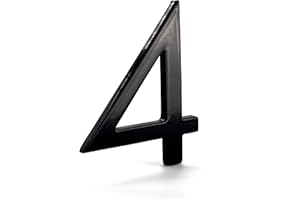 Montague Metal Products MHN-10-4-F-BK1 Floating House Number, 10 inches x 8.38 inches x 0.375 inches, Black