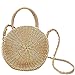 Donalworld Women Beach Bag Round Straw Crochet Shoulder Summer Bag Purse L Pt1