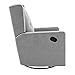 Baby Relax Modern Mikayla Swivel Glider Recliner Chair, Gray Linen