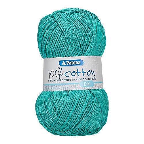 Patons A216000-02726 Baumwolle DK Strickgarn, jade, Einheitsgröße