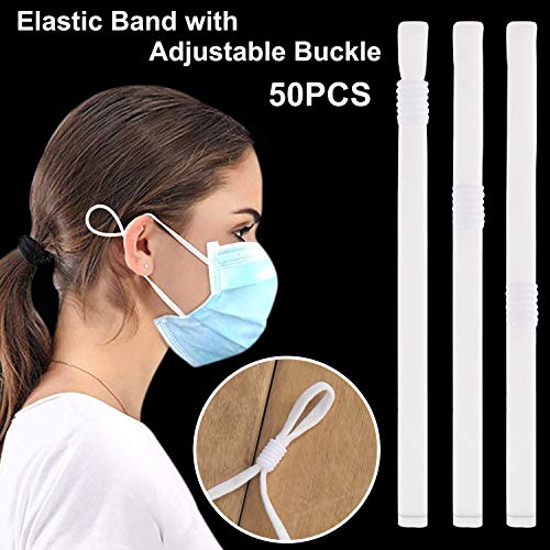 TOOVREN Upgraded Elastic String Bands Cord for Masks with Adjustable ...