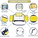 Kids Travel Tray- Comes with Dry Erase Board and Markers- iPad/Tablet Holder- Snack, Play and Stay Organized by Car Seat or Plane, (Blue/Yellow)- by Made Simple