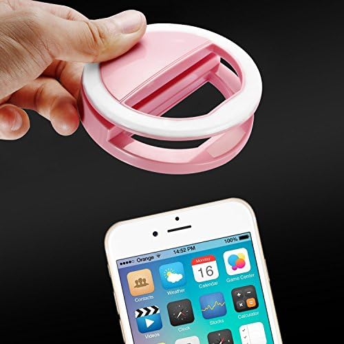 Jpilis 36 LED Cellphone Selfie Ring Light /Perfect Diva Ring Light for Videos and Selfie Photos | Selfie Light for iPhone, Samsung Galaxy, iPad, Android Phones, and All Smart Phones/Tablets (Pink)