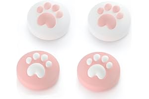 Switch Thumb Grips Joystick Caps for Nintendo Switch/OLED/Lite Joy-Con, Cute Cat Paw Shape Kawaii Silicone Joystick Cover Rep