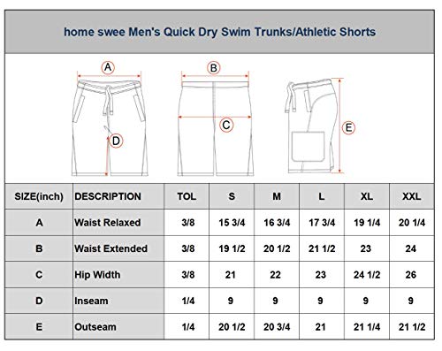 image for home swee Men's Swim Trunks/Athletic Shorts Quick Dry Beach Board Shor
