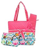 Quilted Owl Chevron Diaper Bag Hp