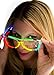 Neon Nightlife Rainbow Frame/Clear Lens Light Up Glasses