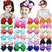 CÉLLOT 40Pcs 4.5 Inch Hair Bows Girls Kids Children Alligator Clips Grosgrain Ribbon Hair Accessories for Baby Girls